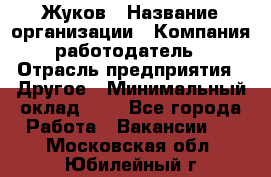 Жуков › Название организации ­ Компания-работодатель › Отрасль предприятия ­ Другое › Минимальный оклад ­ 1 - Все города Работа » Вакансии   . Московская обл.,Юбилейный г.